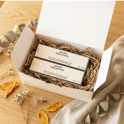 [Thank You & Celebration Gift Set] Mango Seed Butter Hand Cream Duo with Message Card