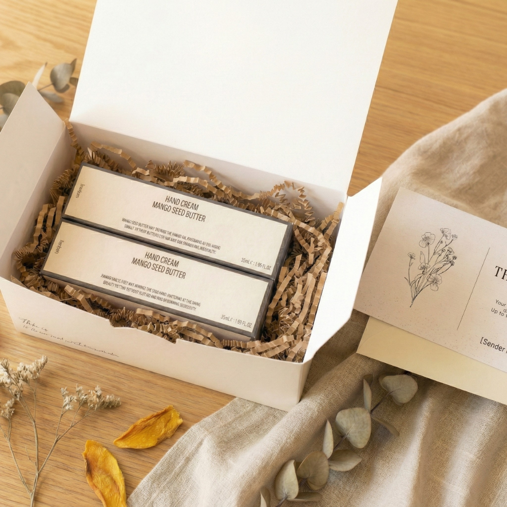 [Thank You & Celebration Gift Set] Mango Seed Butter Hand Cream Duo with Message Card