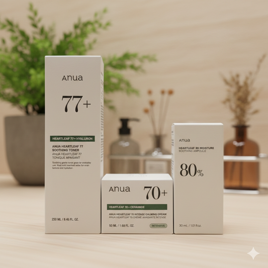 Birthday Skincare Gift Set – ANUA Heartleaf 77+ & 70+ Calm Routine with Message Card