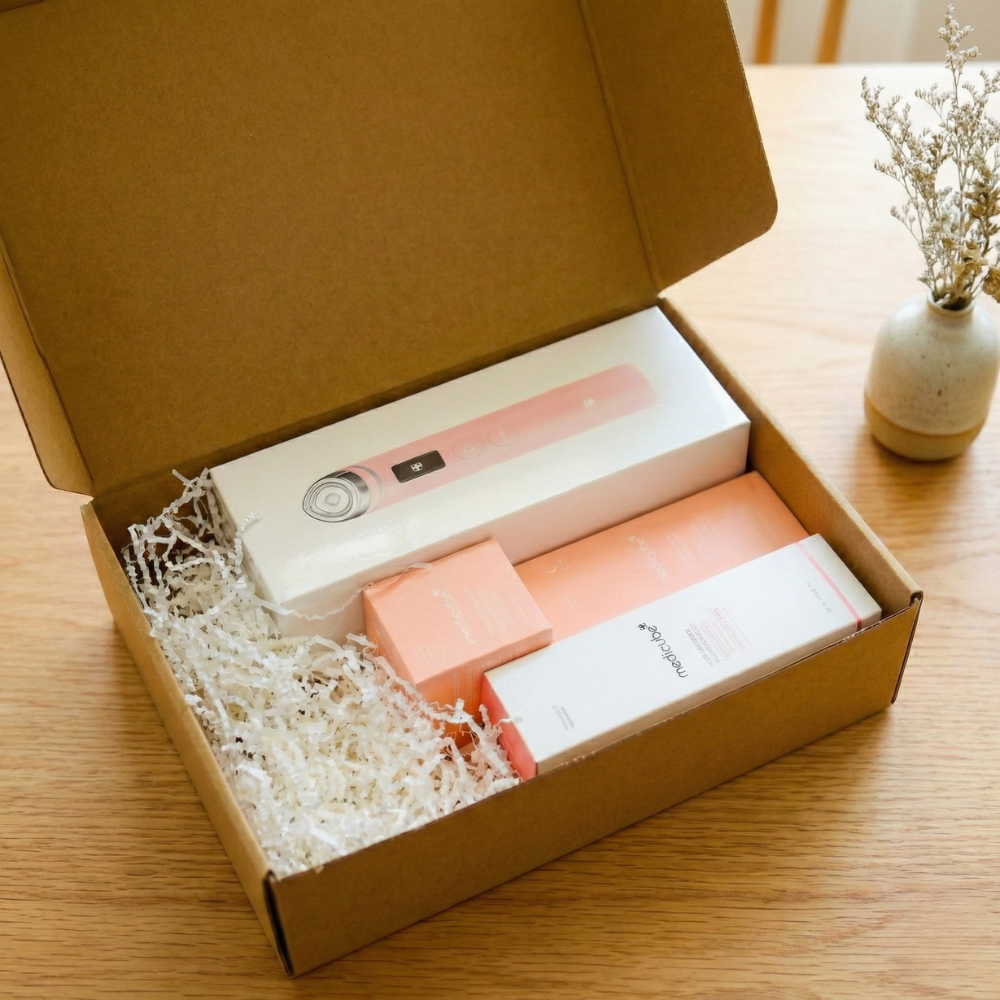 Birthday & Celebration Skincare Gift Set – Medicube Booster Pro Pink with Message Card